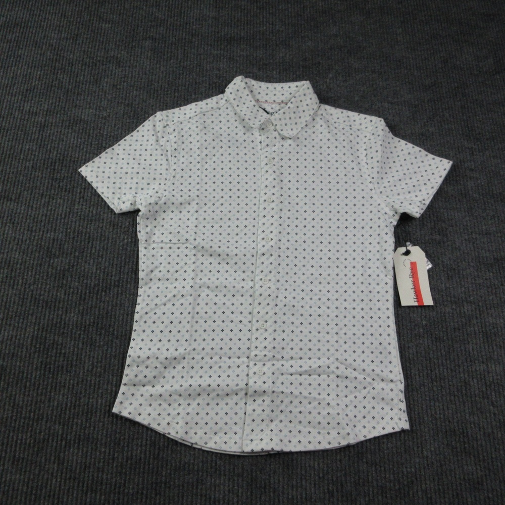 Hawker Rye Shirt Mens S White Button Up Slim Fit Short Sleeve Floral NWT